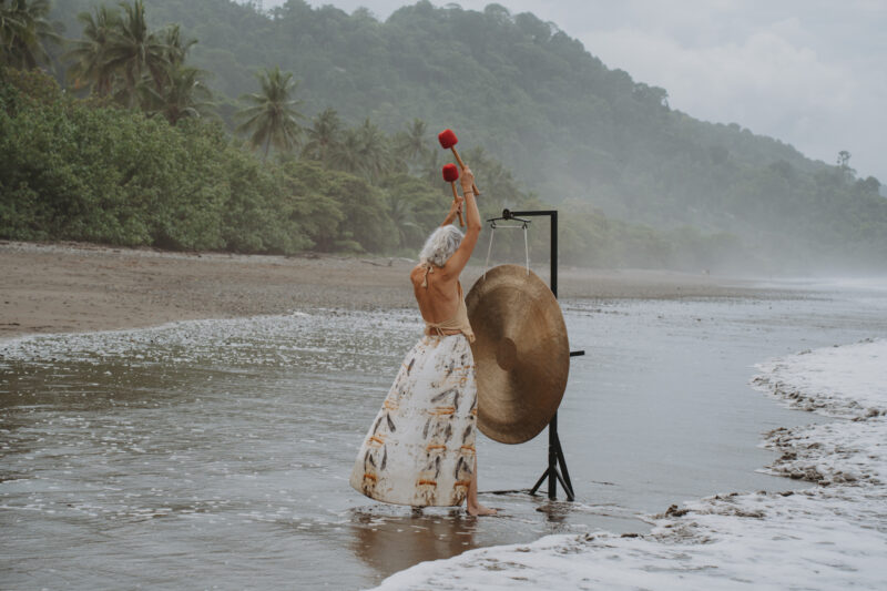 Gong Player, Sound Healer, Costa Rica Beach